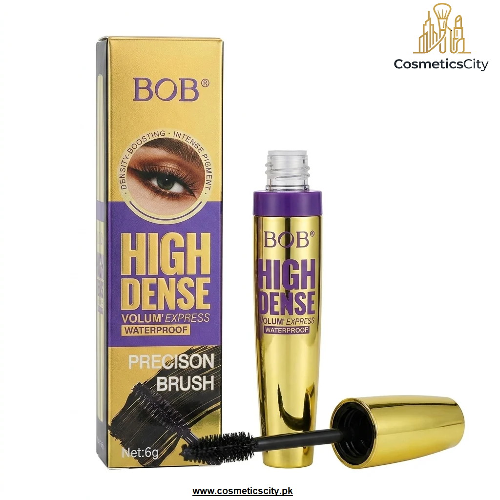 BOB High Dense Volume Express Waterproof Mascara 6g – Precision Brush (Black)