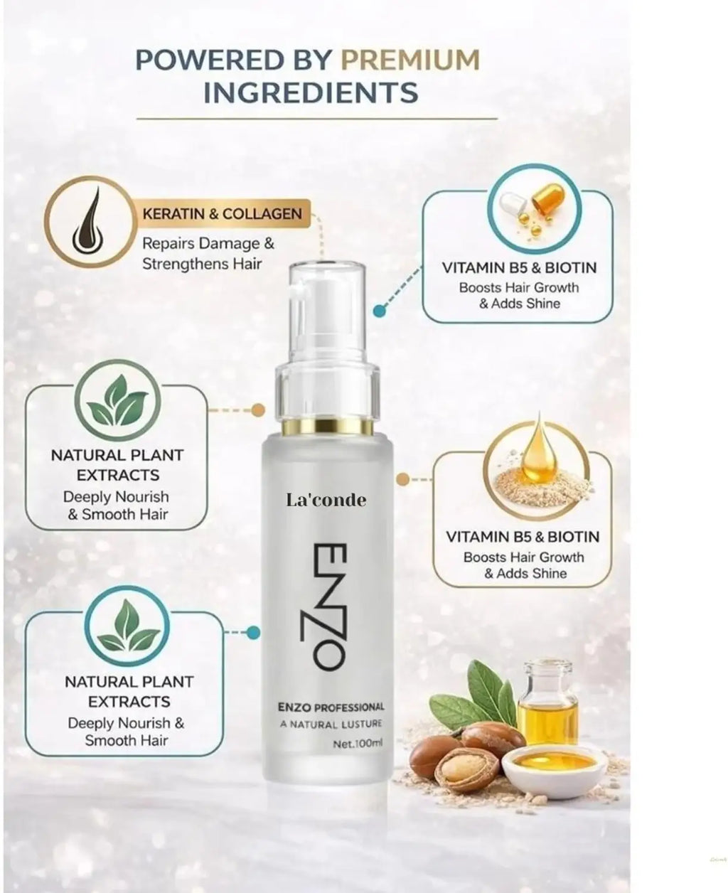 Enzo Hair Serum – Smooth, Silky & Frizz-Free Hair Every Day