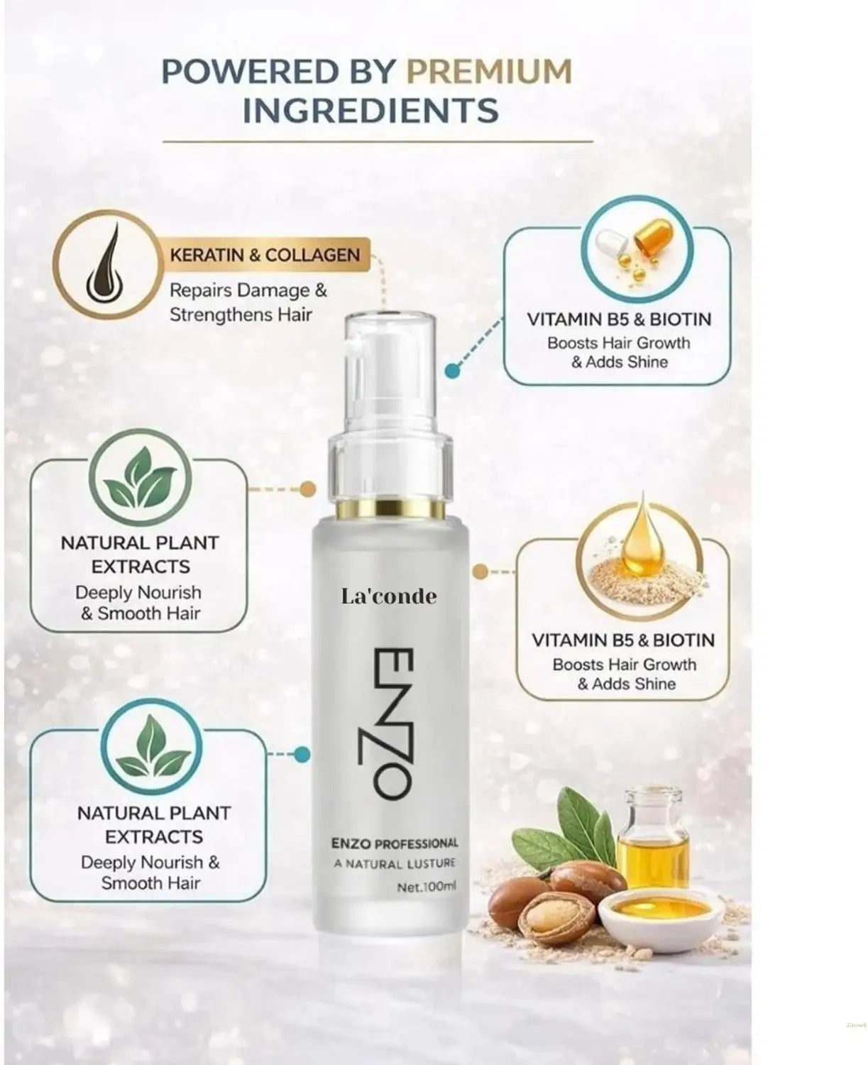 Enzo Hair Serum – Smooth, Silky & Frizz-Free Hair Every Day
