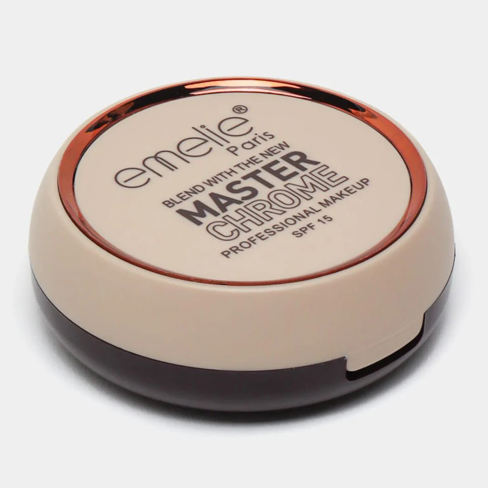 Emelie Paris Master Chrome Compact Powder SPF 15 – Professional Makeup Long Lasting Smooth Finish Face Powder