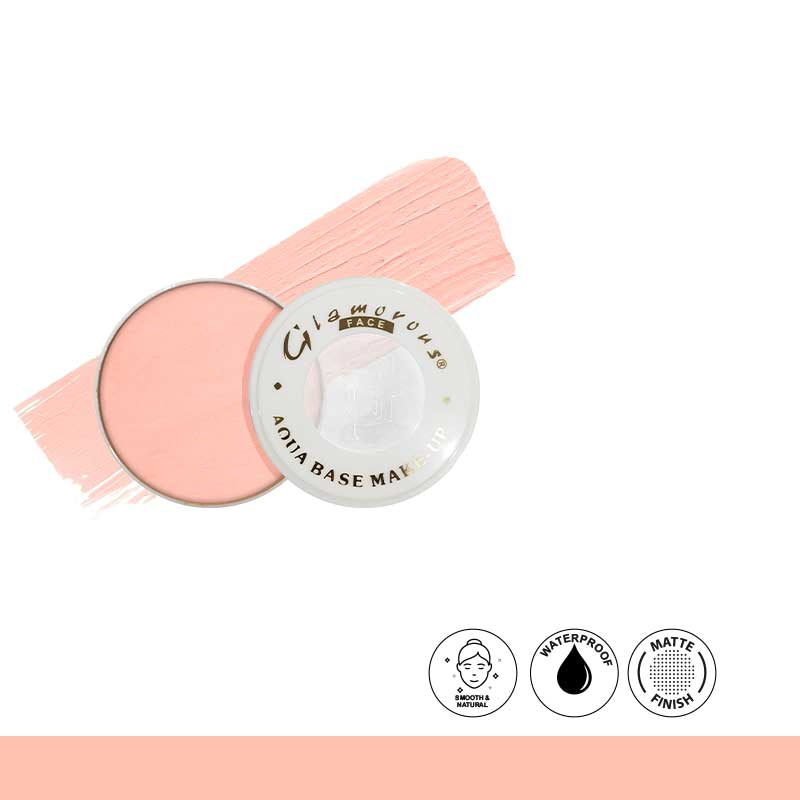 Glamorous Aqua Base Mask packaging with pink mask on a white background