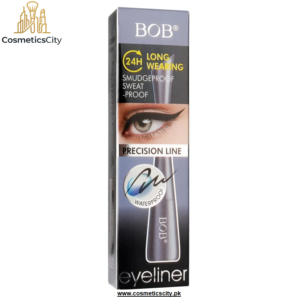 BOB Black Liquid Eyeliner 5ml – Waterproof, Smudgeproof & 24H Long Wearing