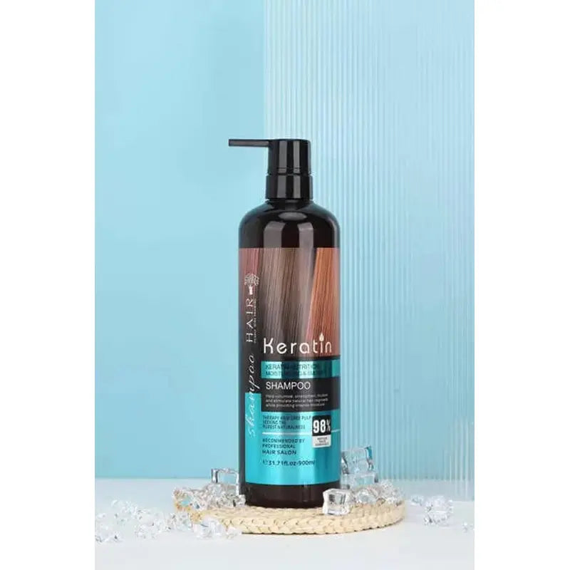 Keratin Blue Hair Straightening Shampoo 900 ml