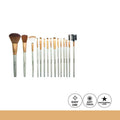 Glamorous Face 15 Piece Leather Brush set