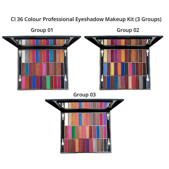 Color Institute CI 36 Color Professional Eyeshadow Makeup Kit (3 Groups)