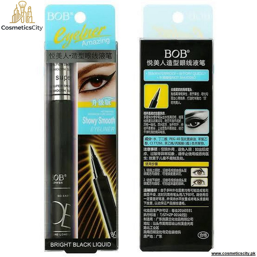 BOB Marker Liner Waterproof Liquid Eyeliner Pen – Bright Black
