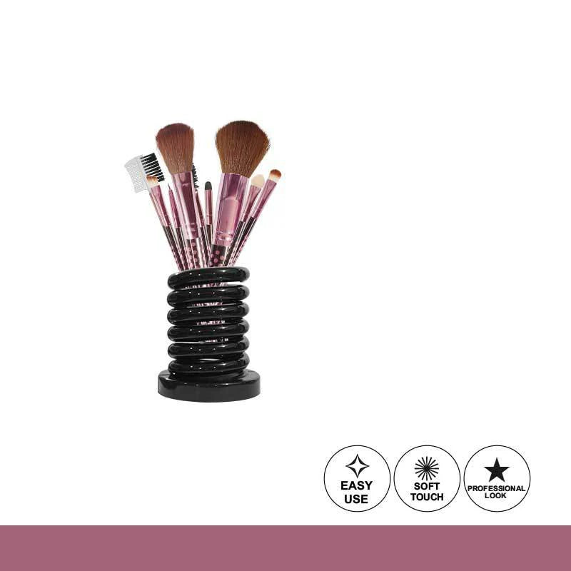 Glamorous Face 8 Pieces Brush Set With Ring Stand