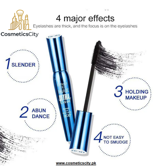 BOB Ultra Curl 3D Max Mascara – Waterproof, Long Lasting Volume Mascara (24 Hours)