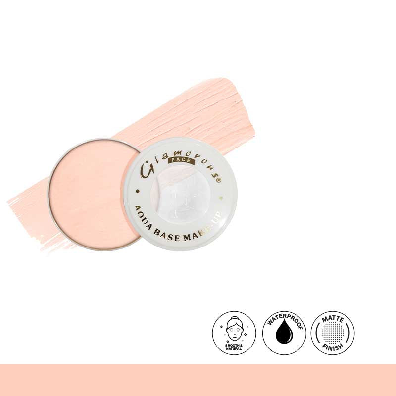 Glamorous Aqua Base Make-up with packaging on a white background