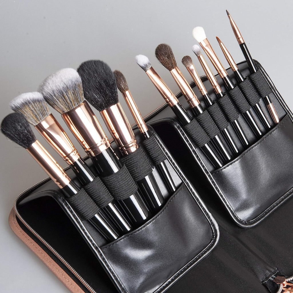 Kraumetik 12-Piece Makeup Brushes Set,Premium Synthetic Brush Blending Face Powder Blush Concealers Eye Cosmetics Make Up Kits