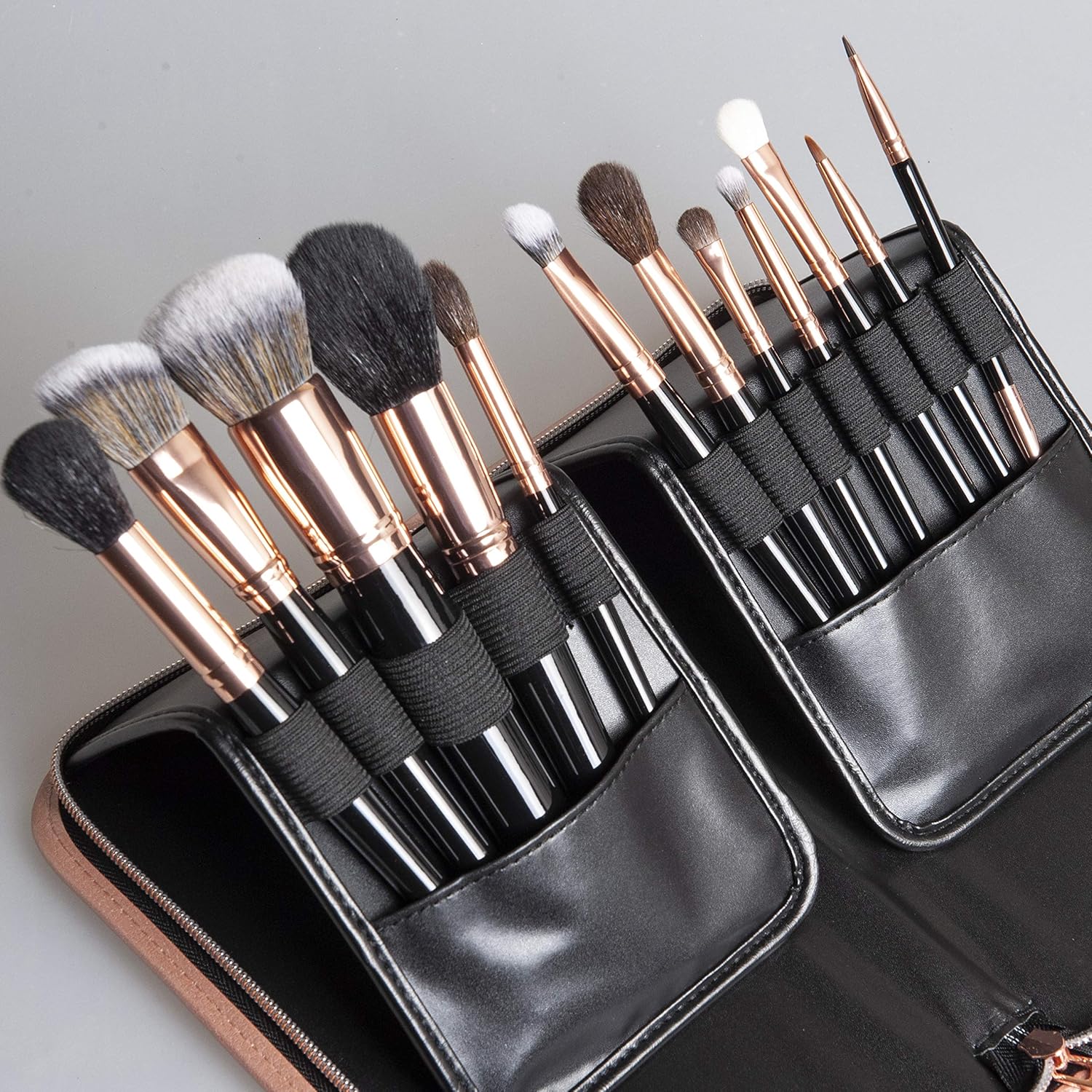 Kraumetik 12-Piece Makeup Brushes Set,Premium Synthetic Brush Blending Face Powder Blush Concealers Eye Cosmetics Make Up Kits