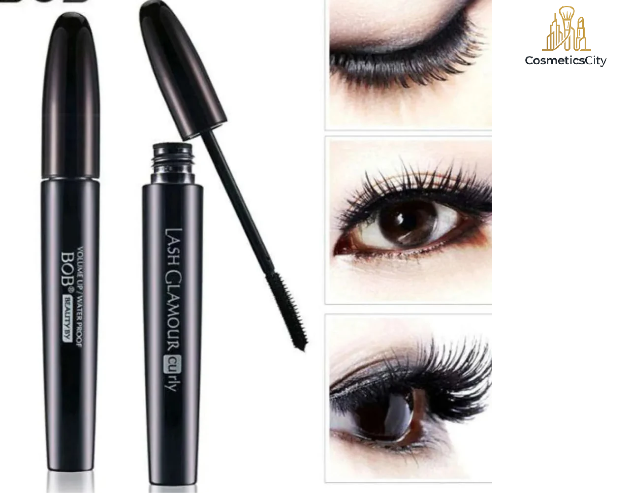 BOB 360 Black Dense Mascara | Big Eyelash Extreme Black | Long-Lasting Waterproof Mascara