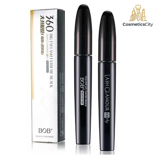 BOB 360 Black Dense Mascara | Big Eyelash Extreme Black | Long-Lasting Waterproof Mascara