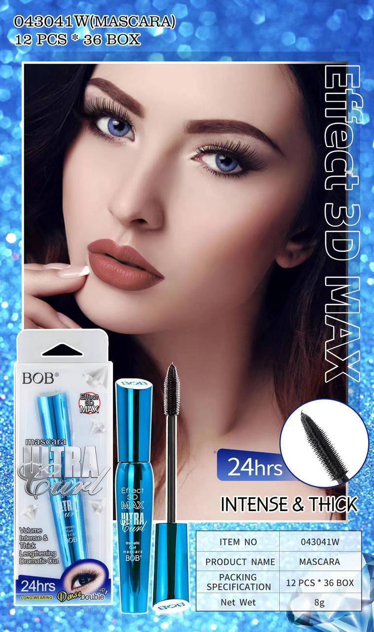 BOB Ultra Curl 3D Max Mascara – Waterproof, Long Lasting Volume Mascara (24 Hours)