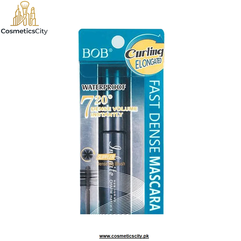 BOB Fast Dense Mascara Waterproof 7g – 720° Dense Volume & Long Lasting