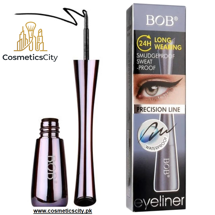 BOB Black Liquid Eyeliner 5ml – Waterproof, Smudgeproof & 24H Long Wearing