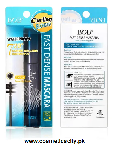 BOB Fast Dense Mascara Waterproof 7g – 720° Dense Volume & Long Lasting