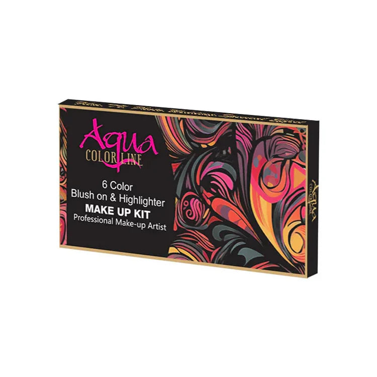AQUA COLOR LINE 6x1 HIGHLIGHTER BLUSHON  (4GROUPS)