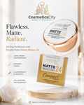 Emelie Paris Matte Maker 24 Compact Powder – Long Wear Waterproof Radiant Finish Face Powder