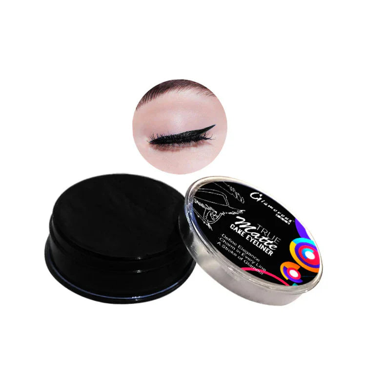 Glamorous Face True Matte Cake Eyeliner | Long Lasting Smudge-Proof Black Eyeliner