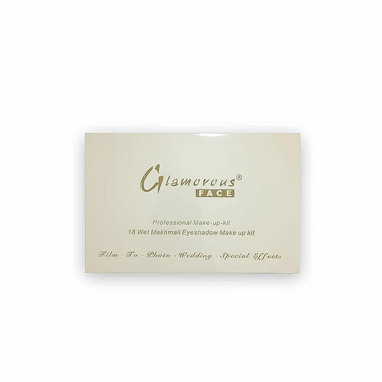 Glamorous Face 18 Color Wet Makhmally Eyeshade Kit – Highly Pigmented Shimmer & Matte Eyeshadow Palette