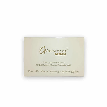 Glamorous Face 18 Color Wet Makhmally Eyeshade Kit – Highly Pigmented Shimmer & Matte Eyeshadow Palette