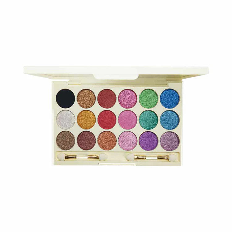 Glamorous Face 18 Color Wet Makhmally Eyeshade Kit – Highly Pigmented Shimmer & Matte Eyeshadow Palette
