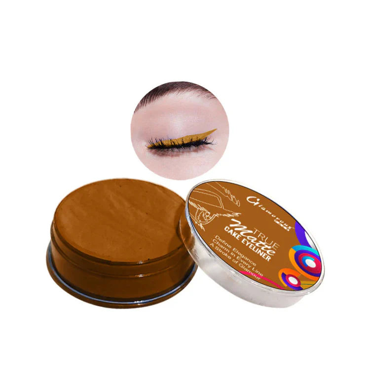 Glamorous Face True Matte Cake Eyeliner | Long Lasting Smudge-Proof Black Eyeliner
