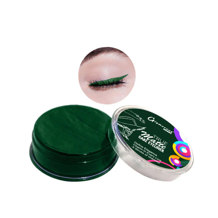 Glamorous Face True Matte Cake Eyeliner | Long Lasting Smudge-Proof Black Eyeliner