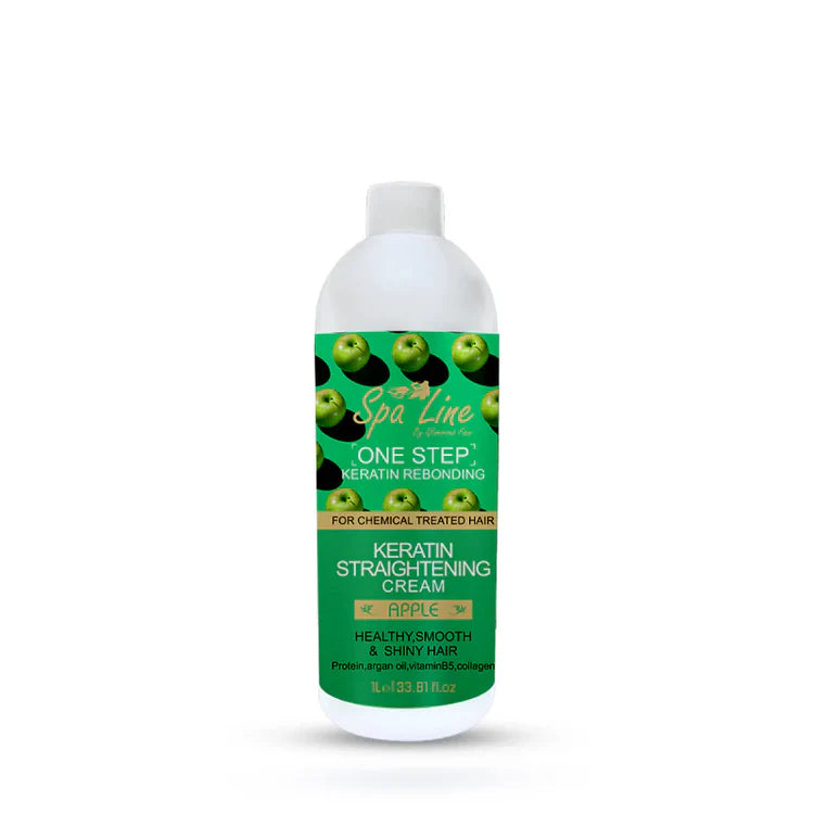 Spa Line By Glamorous Face One Step Keratin Rebonding, Straightening Cream Apple 1000 ml