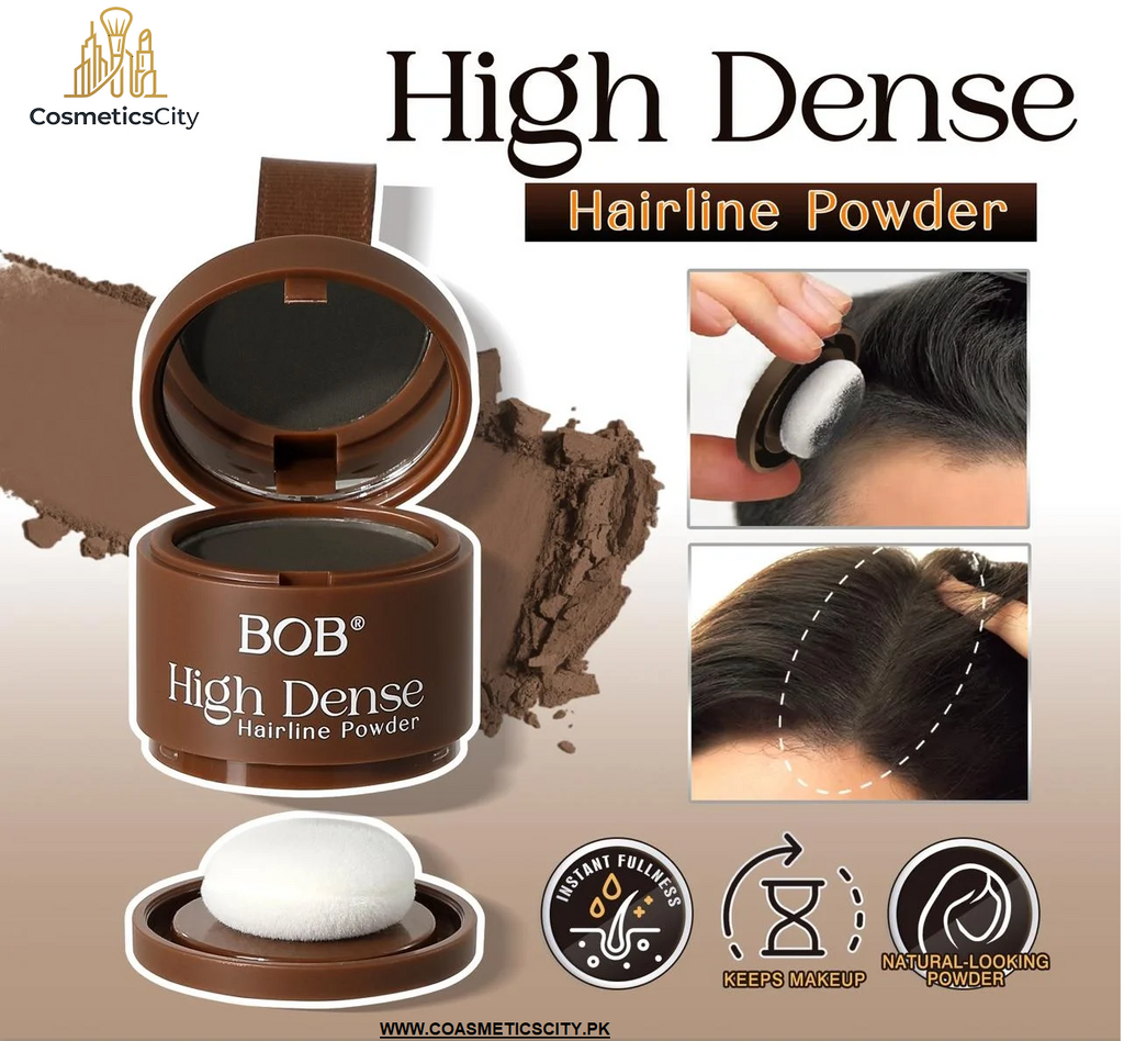 BOB High Dense Hairline Powder 4g – Instant Hair Root Cover & Hairline Concealer