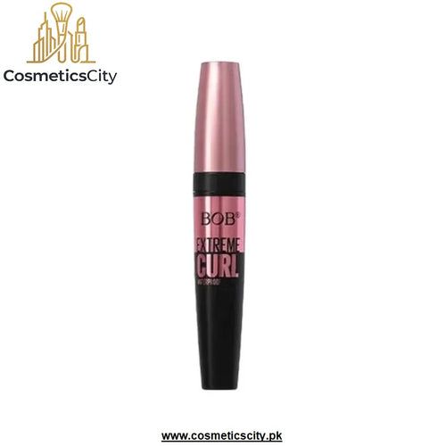 Bob's Redgent Extreme Curl Mascara in a black and pink tube, shown against a plain white background with a 'CosmeticsCity' logo in the top-left corner.