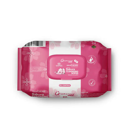 Glamorous Face Cleansing Makeup Remover Wipes Large 60 Pieces
