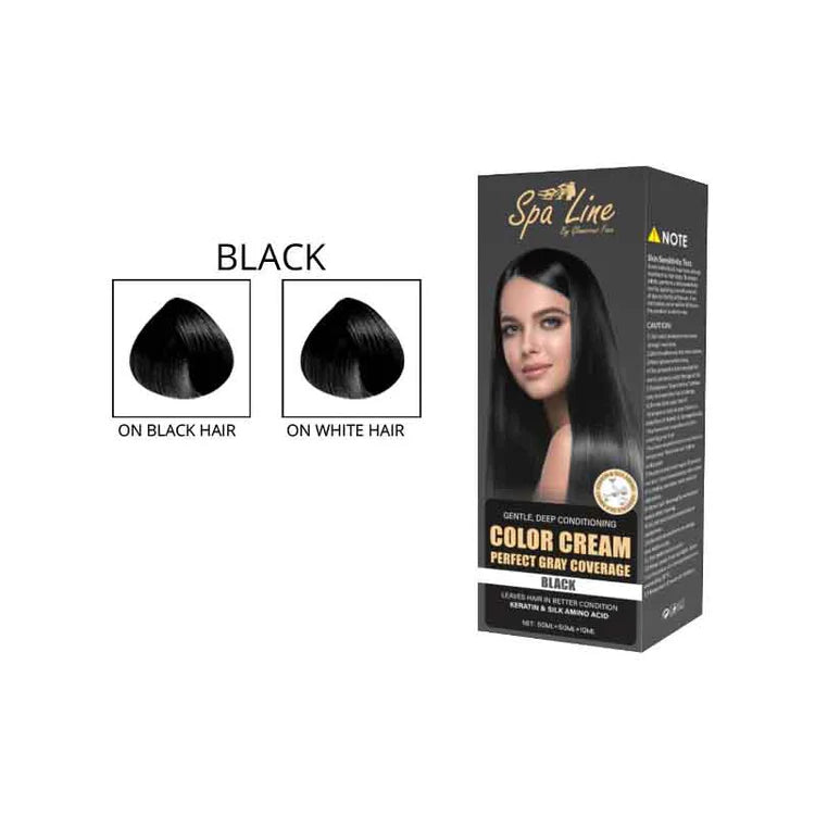 Spa line by Glamorous Face Hair Color Cream Perfect Gray Coverage