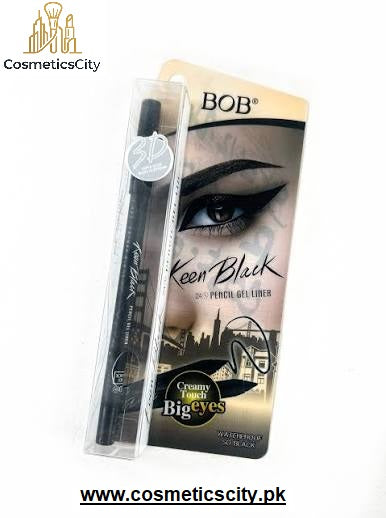 BOB Keen Black 24H Pencil Gel Liner Waterproof - Creamy Touch Big Eyes - Black
