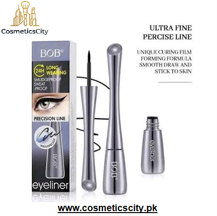 BOB Black Liquid Eyeliner 5ml – Waterproof, Smudgeproof & 24H Long Wearing