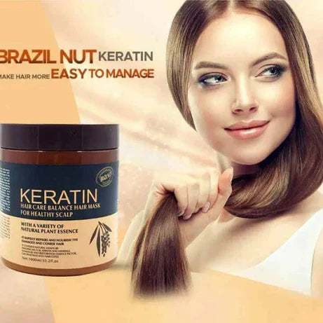 Keratin Hair Mask Brazil Nut for Healthy Scalp 500ml (Imprted)