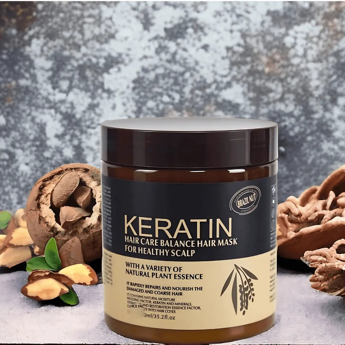 Keratin Hair Mask Brazil Nut for Healthy Scalp 500ml (Imprted)