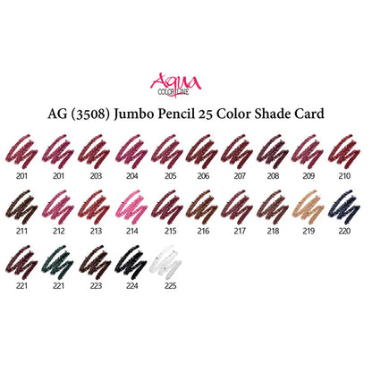AQUA COLOR LINE LIPSTICK PENCIL JUMBO (25 COLOURS)