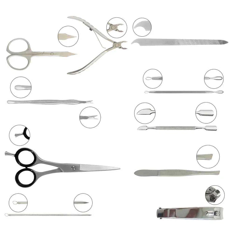 Glamorous Face 10 Pieces Professional Manicure Tool Kit
