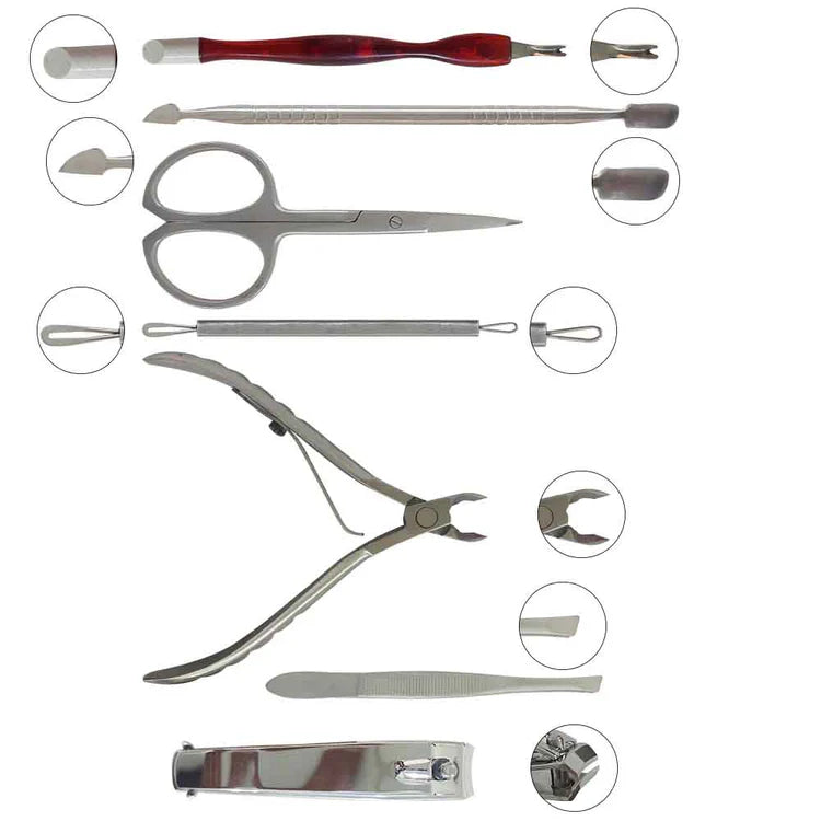 Glamorous Face 13 Pieces Professional Mani Pedi Tool Kit
