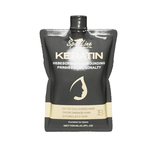 Spa Line By Glamorous Face Keratin Professional Hair Straight Rebounding – For Colored, Damaged, and Curly Hair